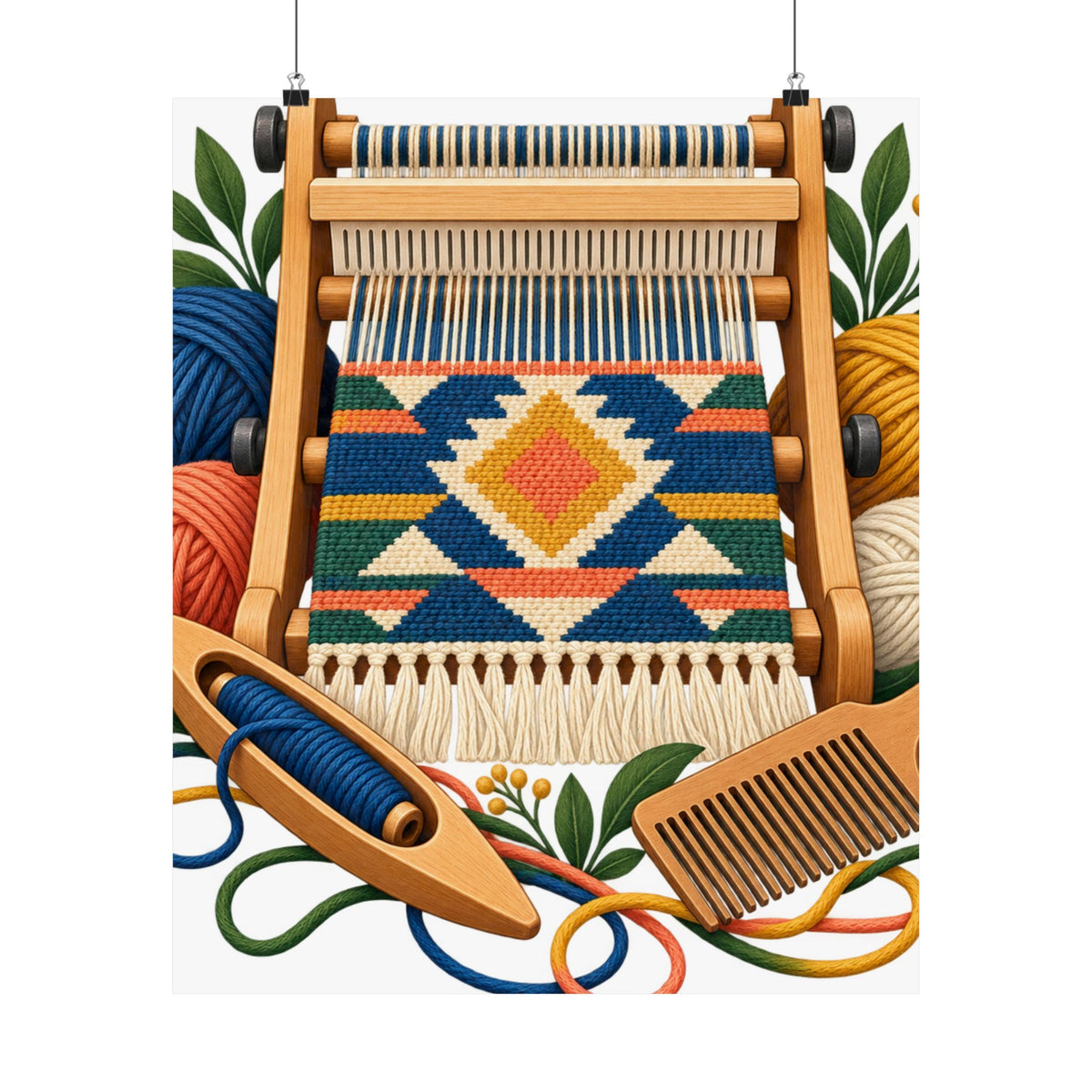 Geometric Hand Weaving Workshop Poster