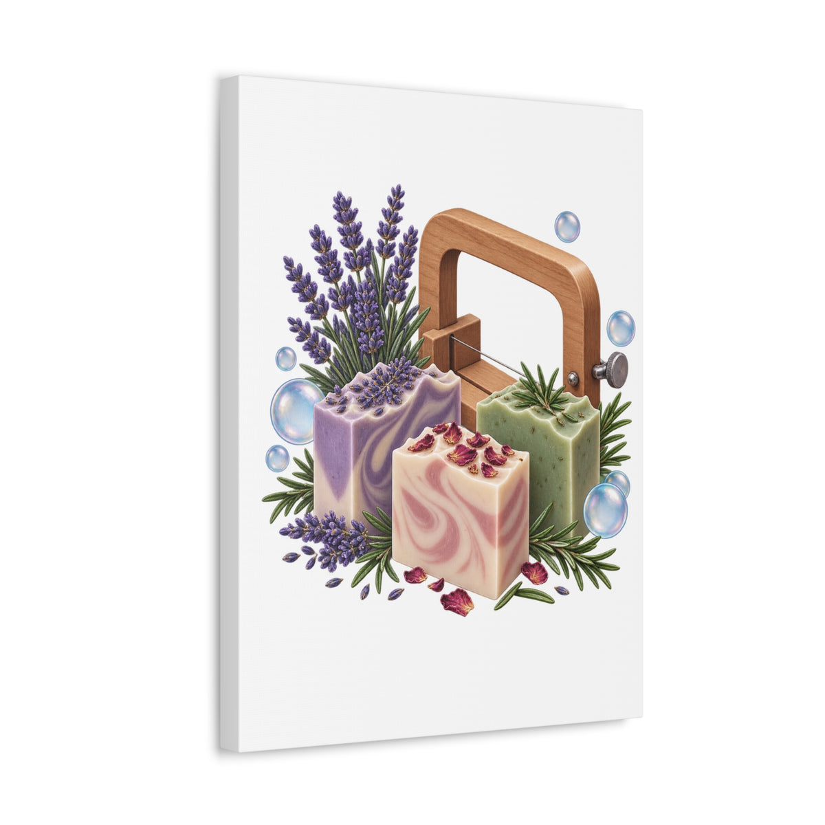 Botanical Soap Making Lavender and Herbs Canvas