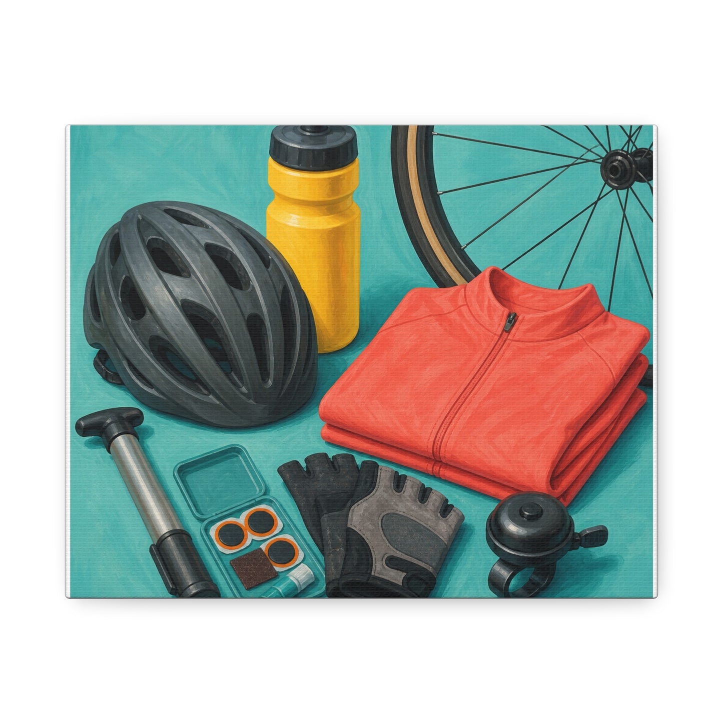 Colorful Cycling Gear Hobby Canvas Art