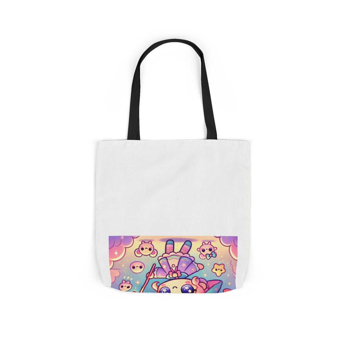 Kawaii Moon Wand Pastel Fantasy Art Canvas Tote Bag