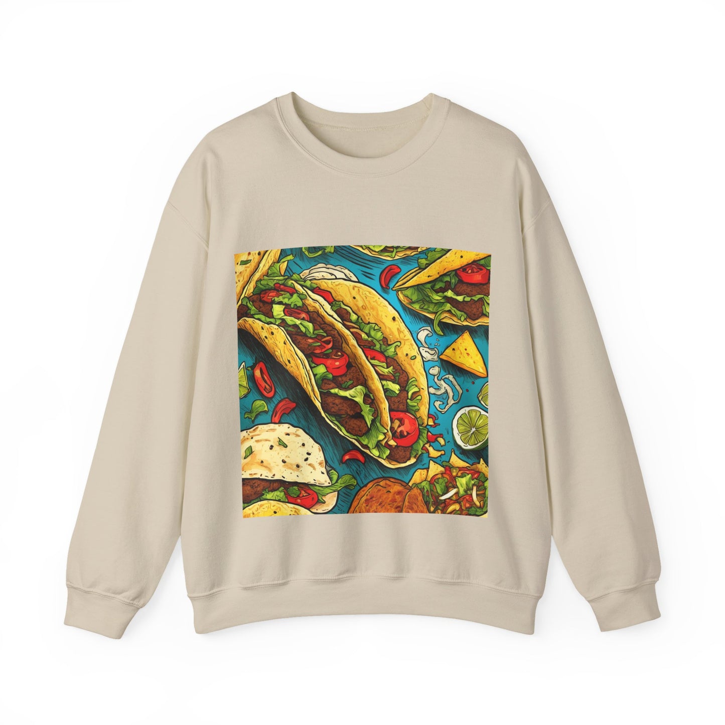 Taco Party Pattern Foodie Gift Art Sweatshirt