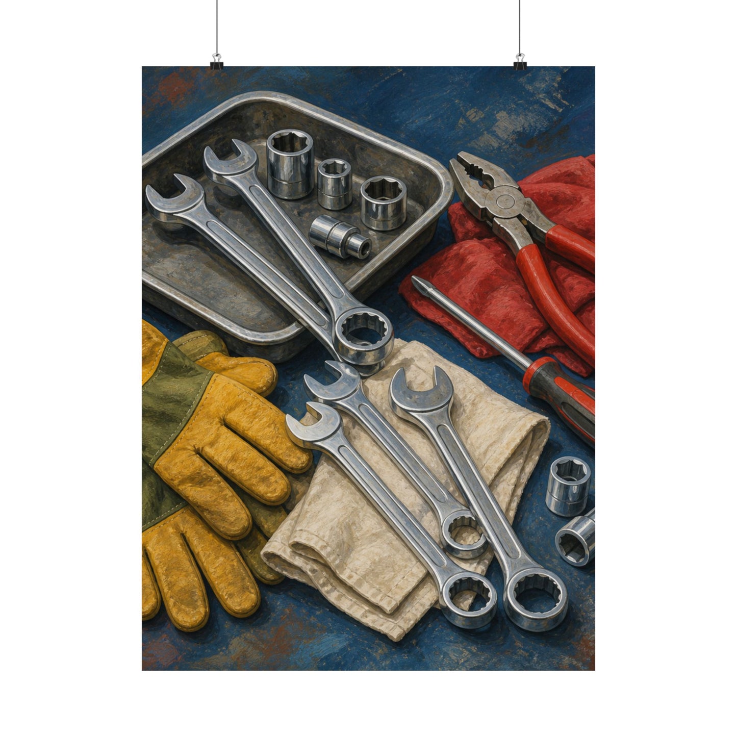 Classic Mechanic Hand Tools Art Poster