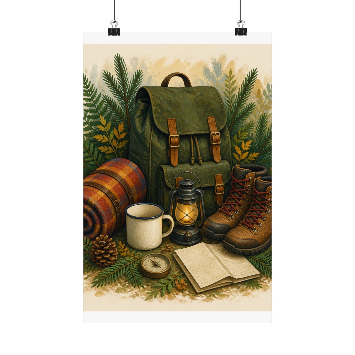 Generic Camping Gear Outdoor Adventure Poster