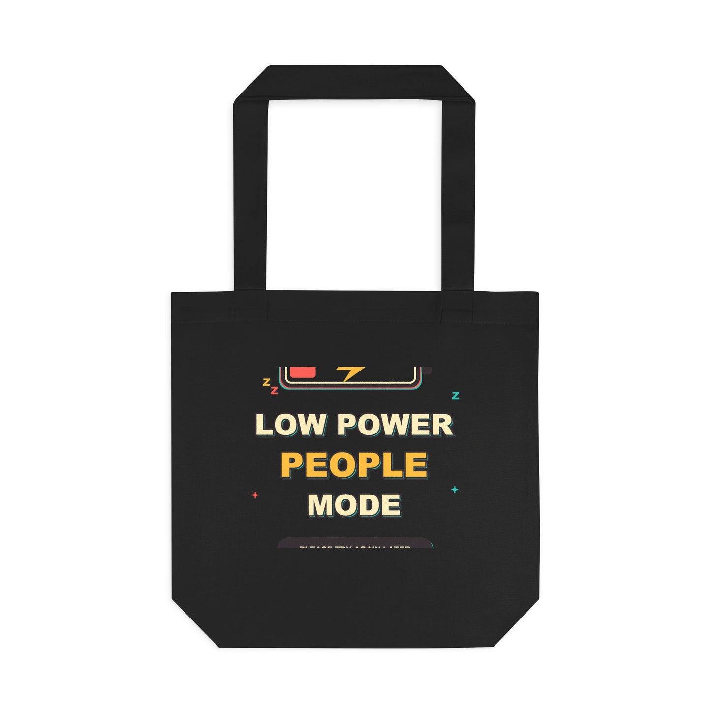 Low Power People Mode Funny Introvert Social Battery Tote Bag