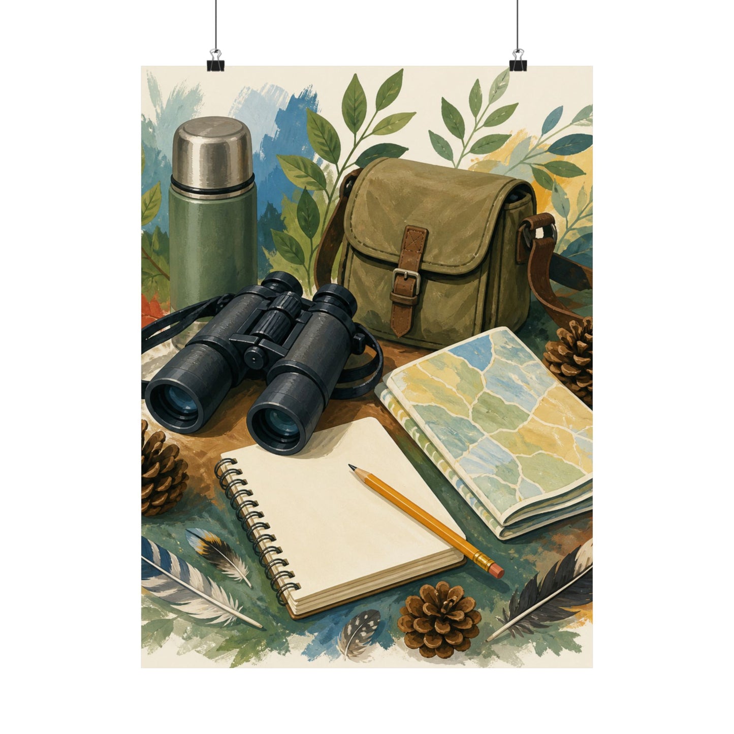 Peaceful Birdwatching Hobby Art Poster