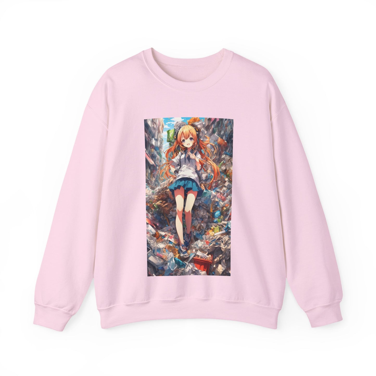 Recycling Rescue Anime Heroine Eco Street Art Sweatshirt