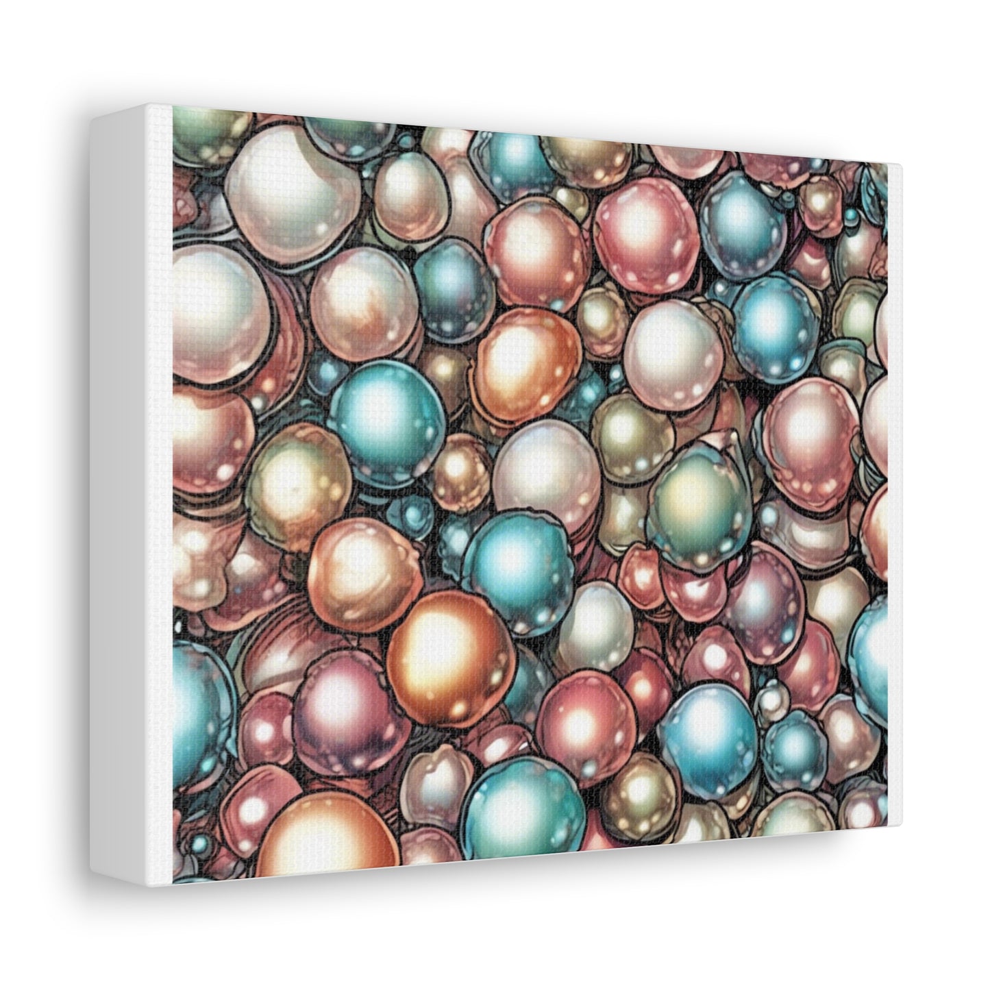 Rainbow Pearl Marble Abstract Gift Art Canvas