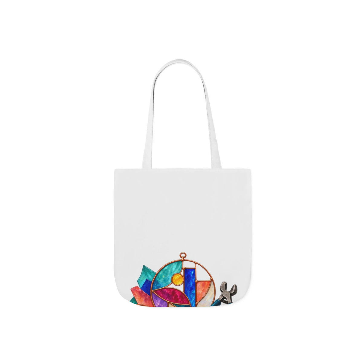 Abstract Stained Glass Suncatcher Workshop Tote Bag