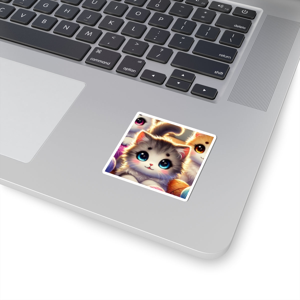 Cozy Yarn Kittens Cute Cat Sticker for Laptop Water Bottle
