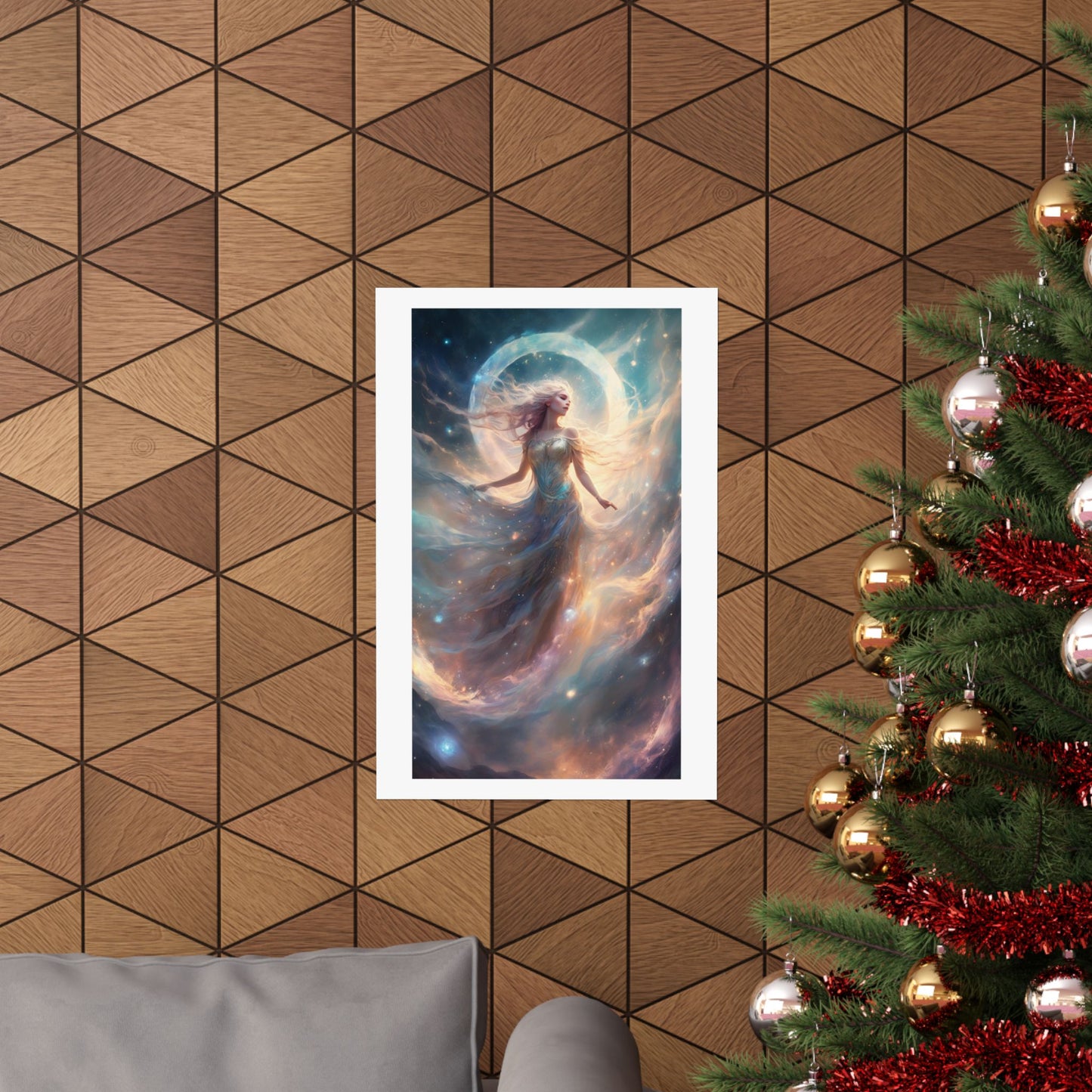 Moonlit Celestial Dancer Fantasy Portrait Poster