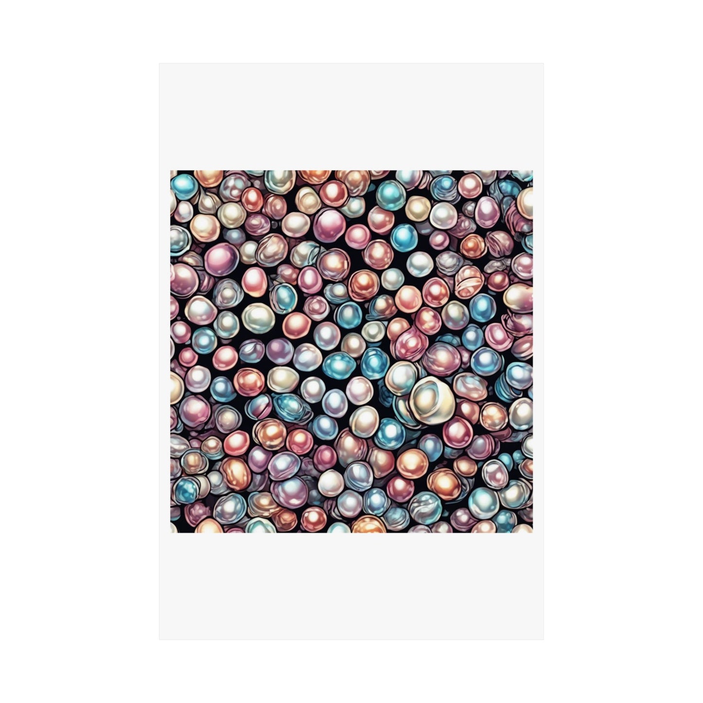 Pearl Bubble Pattern Abstract Gift Art Poster