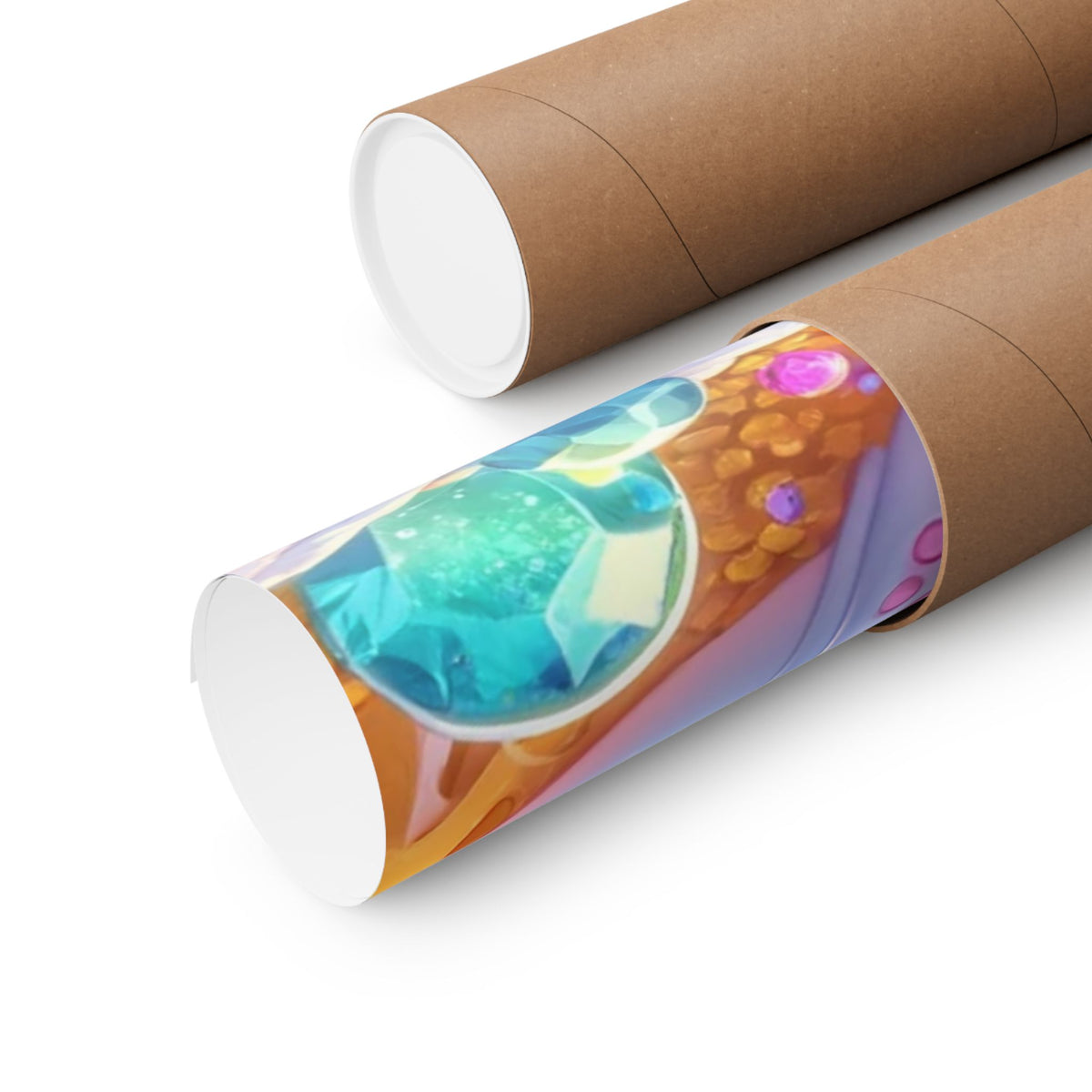 Pastel Treasure Dragon Kawaii Fantasy Wall Art Poster