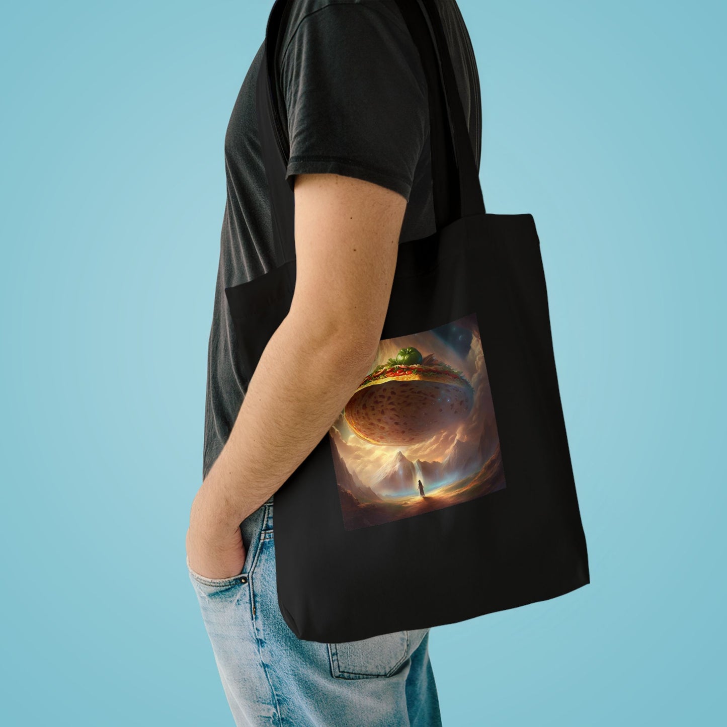 Cosmic Taco UFO Surreal Food Fantasy Art Tote Bag