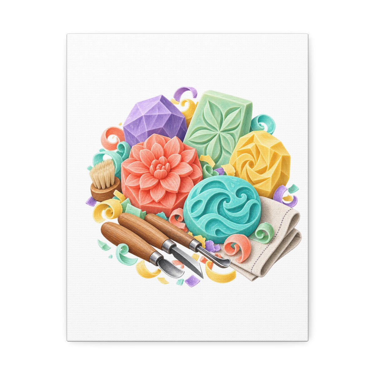 Colorful Soap Carving Workshop Canvas