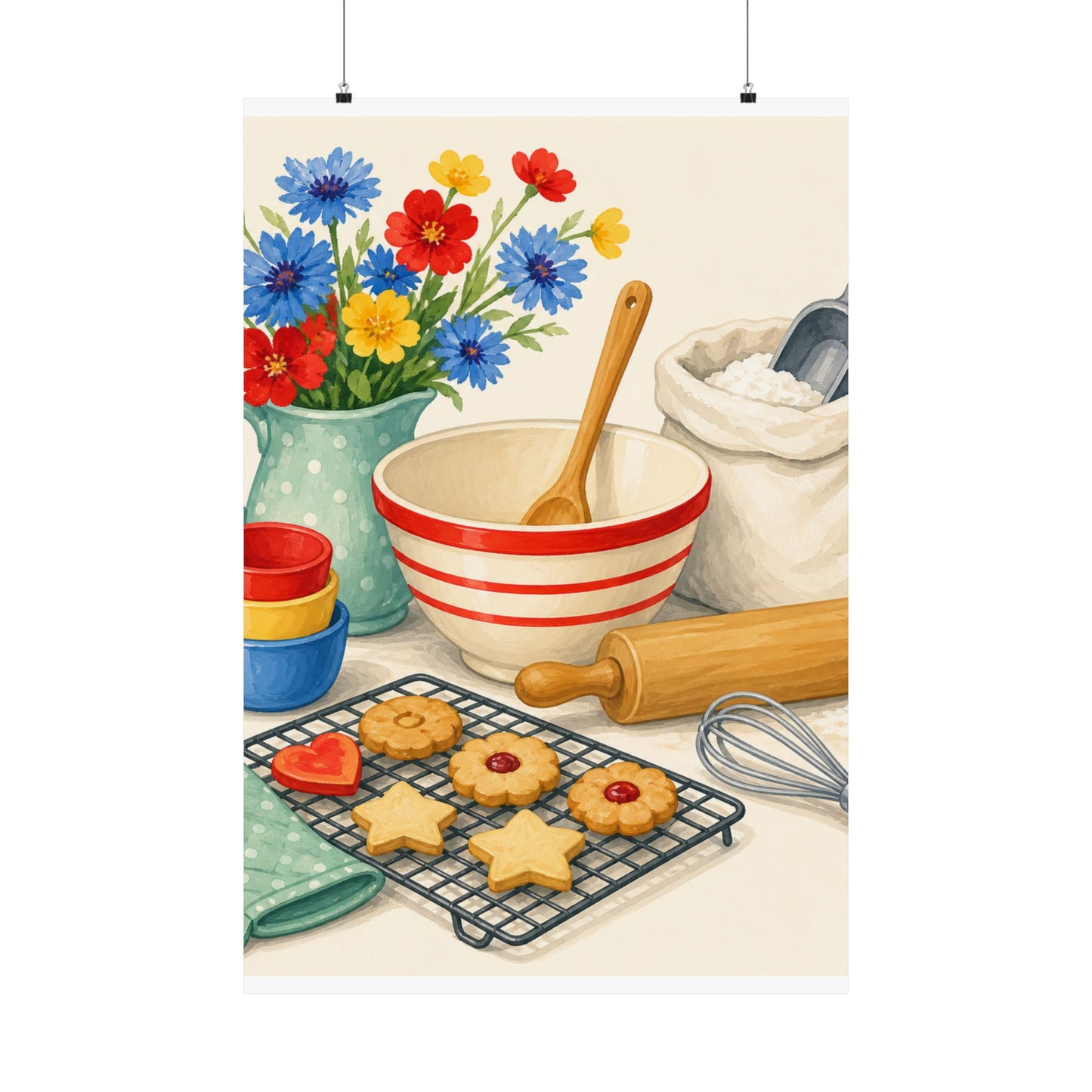 Cheerful Home Baking Hobby Poster