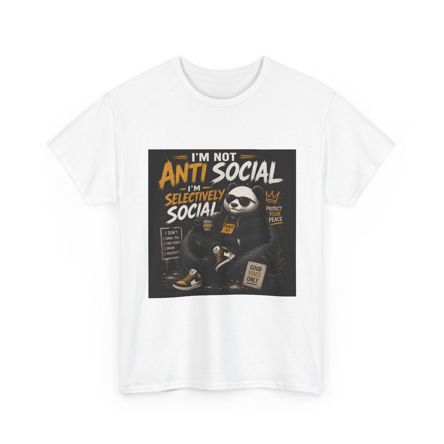 I’m Not Anti Social I’m Selectively Social sloth design Tee | funny introvert shirt