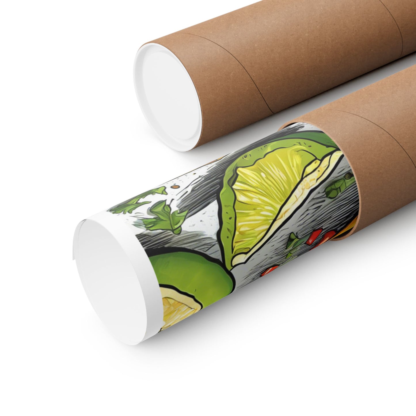 Bold Taco Illustration Foodie Gift Art Poster