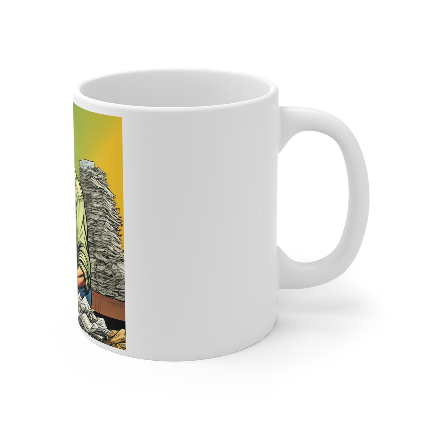 Paperwork Chaos Desk Worker Funny Office Art Coffee Mug