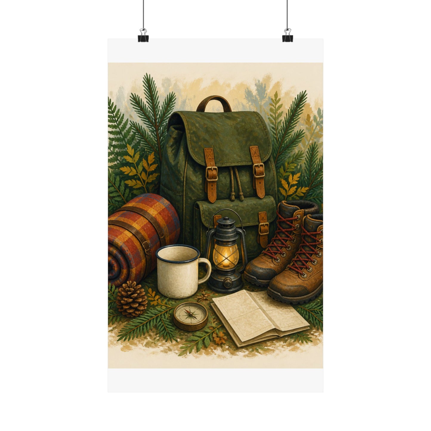 Generic Camping Gear Outdoor Adventure Poster