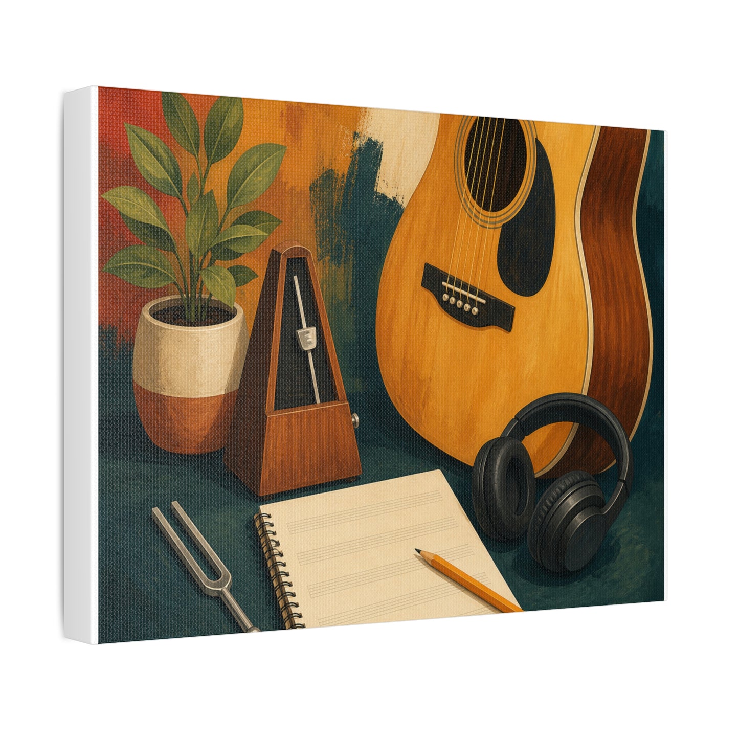 Warm Music Practice Hobby Canvas Art