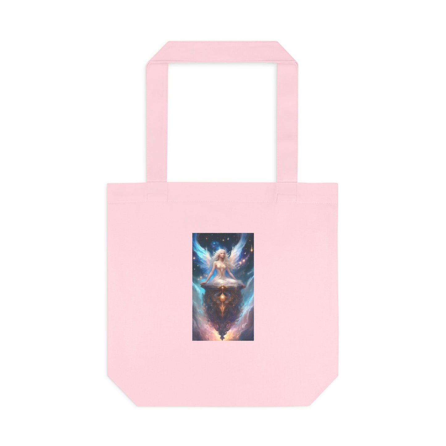 Celestial Winged Meditation Fantasy Portrait Tote Bag