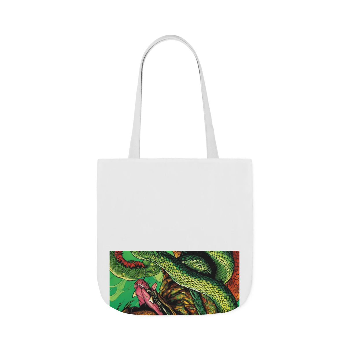 Serpent Guardian Dog Bold Fantasy Creature Tote Bag
