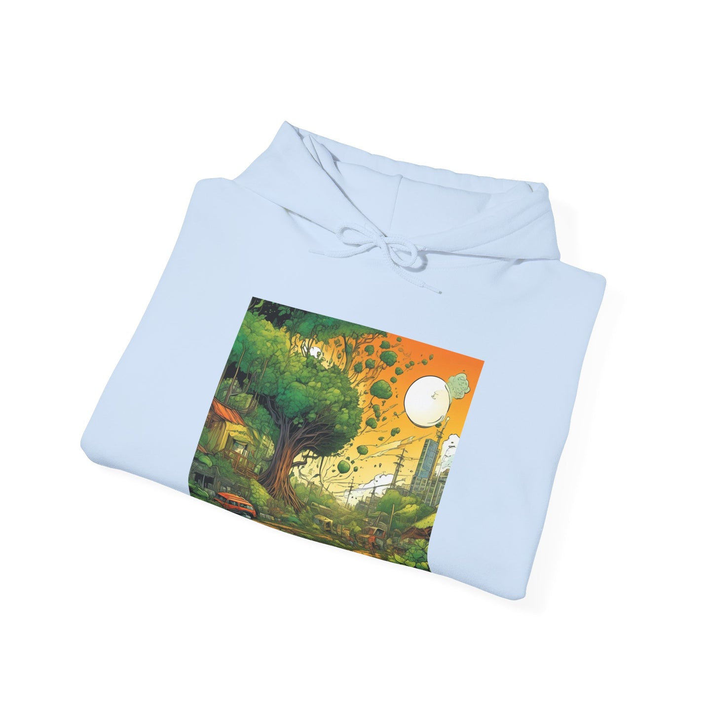 Cottage Road Landscape Nature Gift Art Hoodie