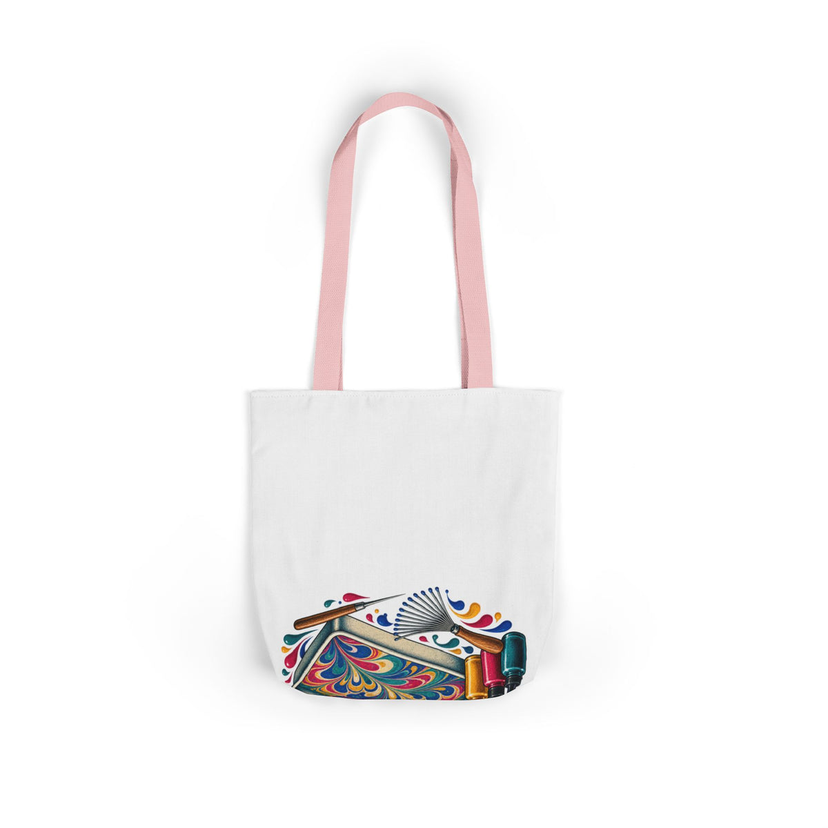 Colorful Paper Marbling Workshop Tote Bag