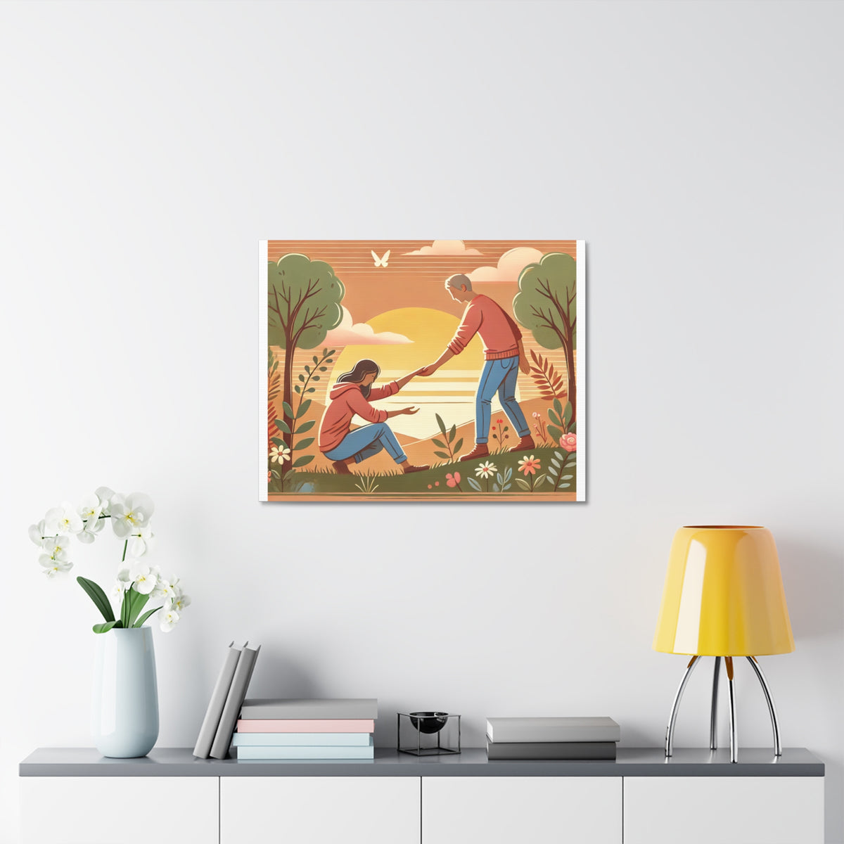 Helping Hands Sunset Garden Canvas Wall Art