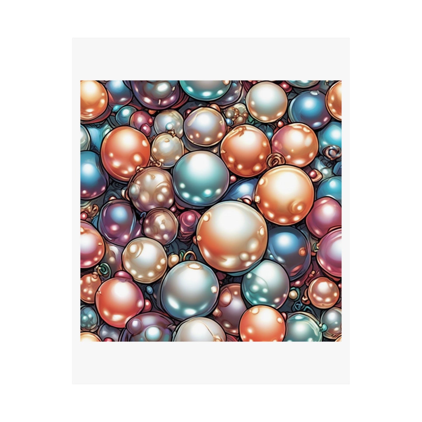 Glossy Orb Marble Abstract Gift Art Poster