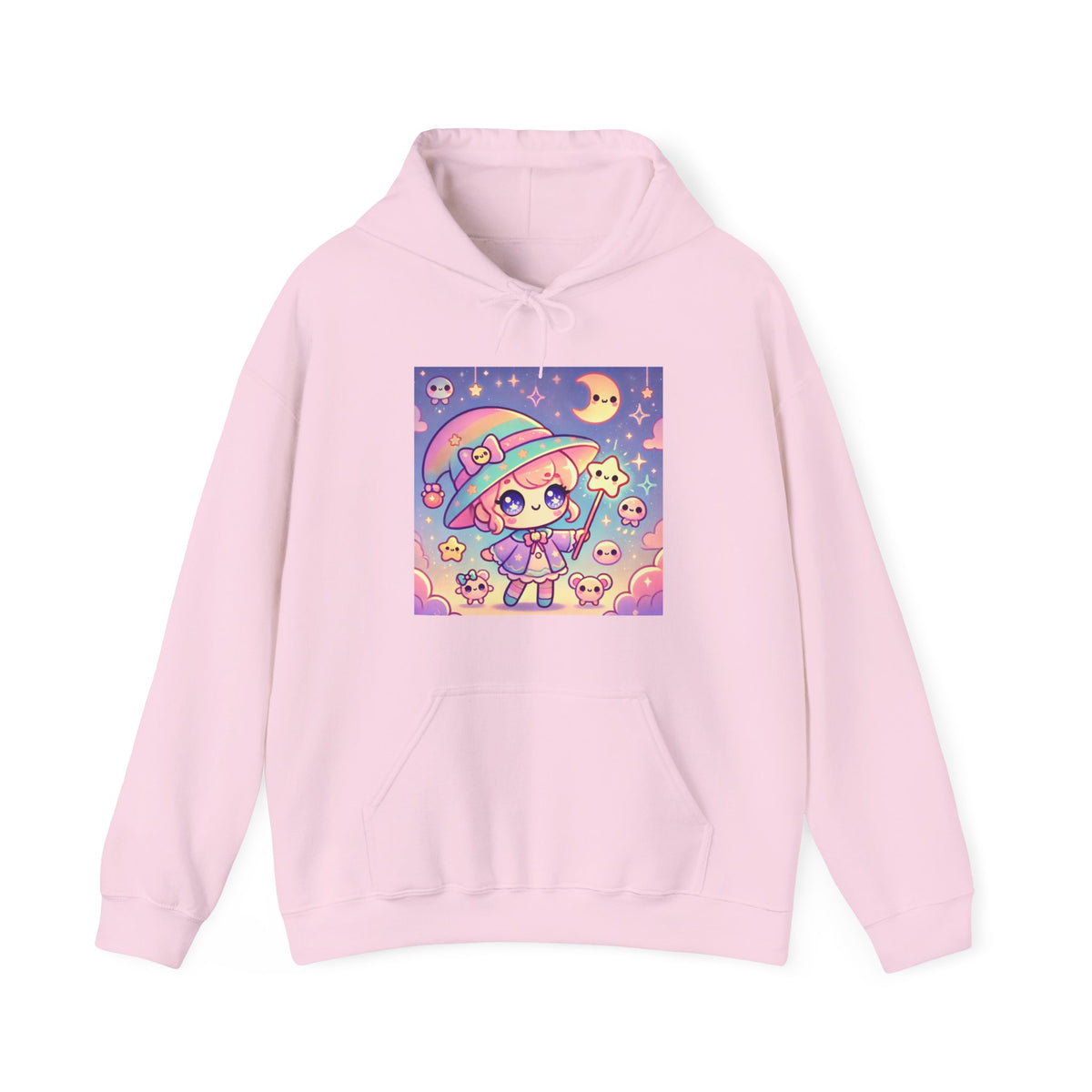 Kawaii Moon Wand Pastel Fantasy Art Hoodie
