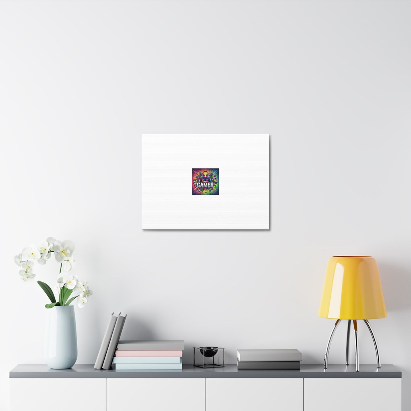 Neon Gamer Energy Retro Arcade Gaming Canvas Wall Art