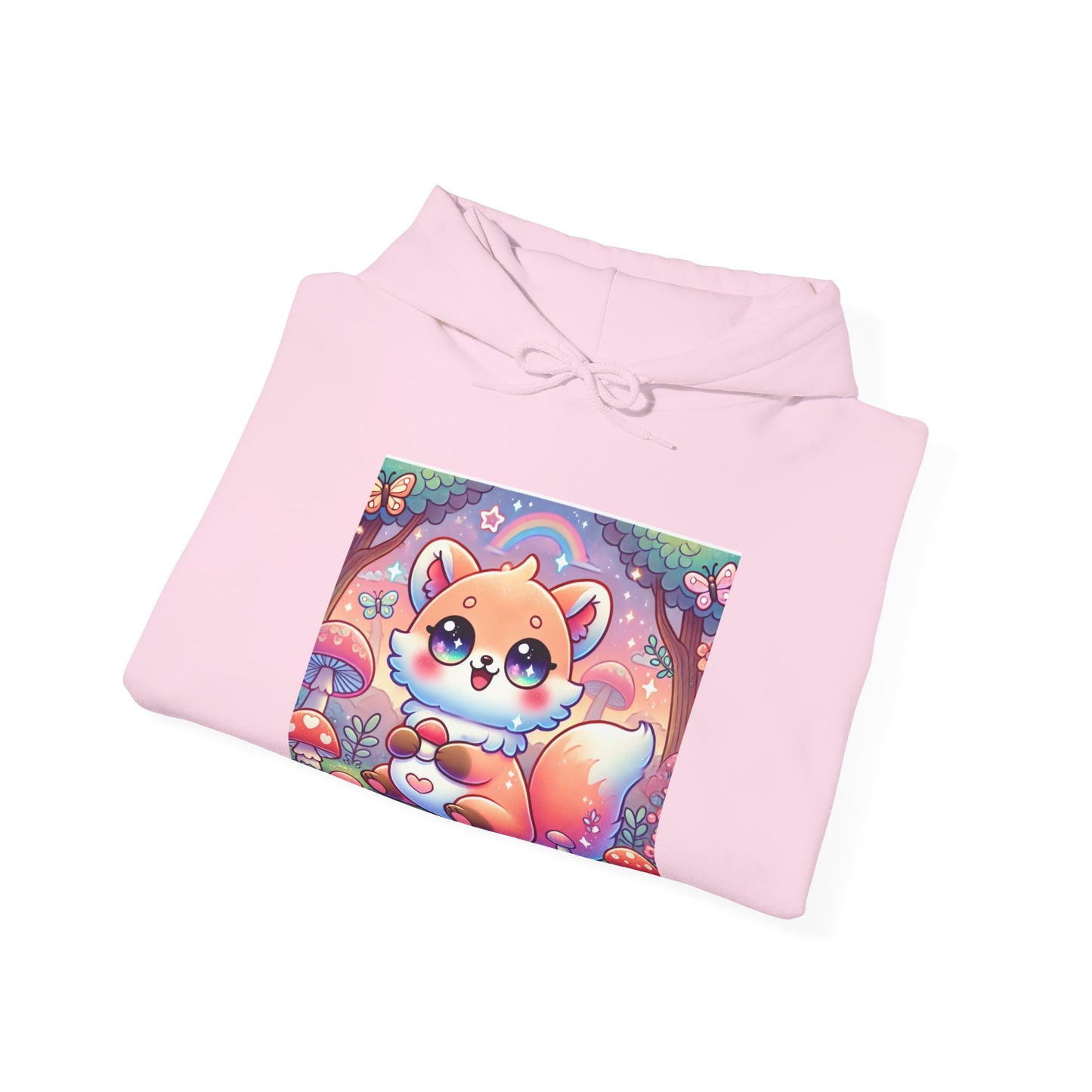 Pastel Woodland Fox Mushroom Kawaii Hoodie