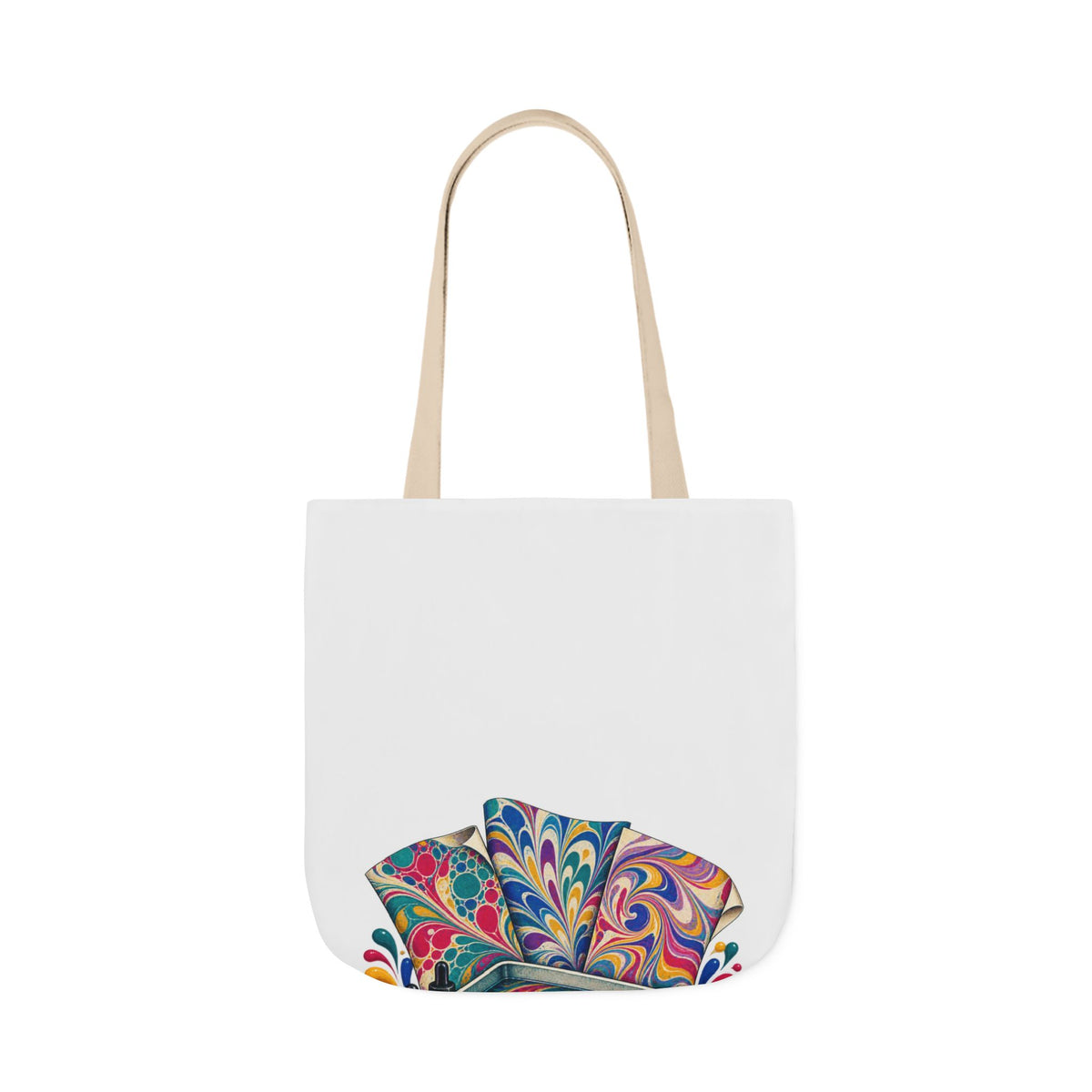 Colorful Paper Marbling Workshop Tote Bag
