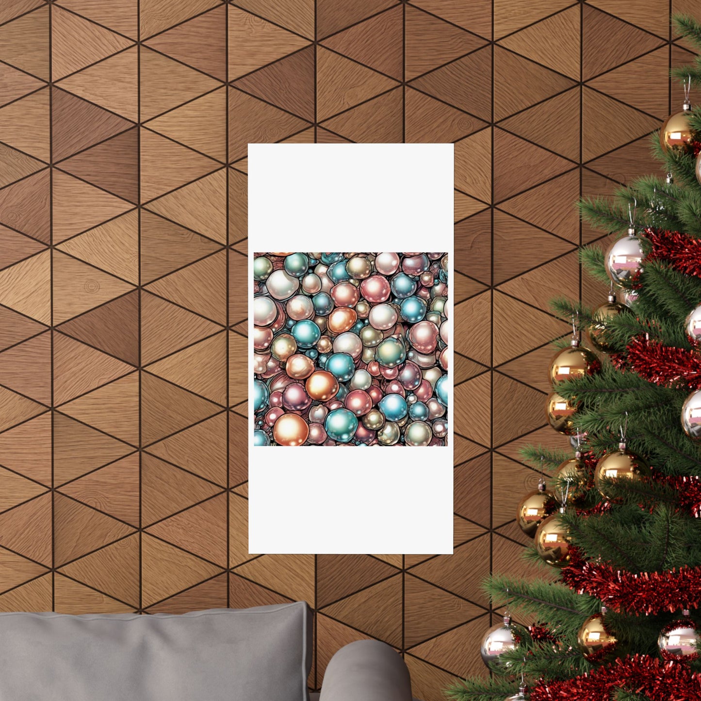 Rainbow Pearl Marble Abstract Gift Art Poster