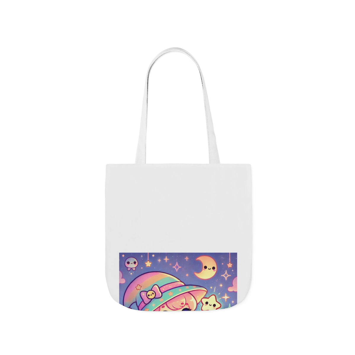 Kawaii Moon Wand Pastel Fantasy Art Canvas Tote Bag
