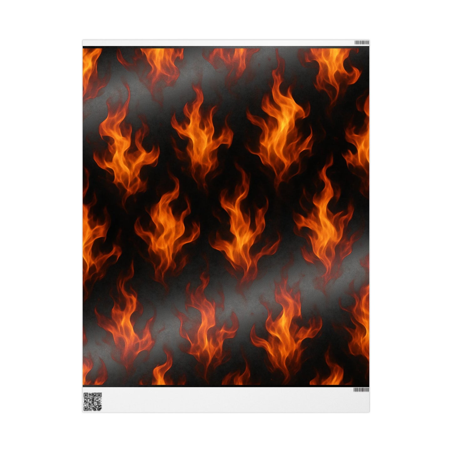Bold Flame Wrapping Paper - Fire Themed Gift Wrap for Men, Halloween, Birthday, Parties, Unique Present Decoration