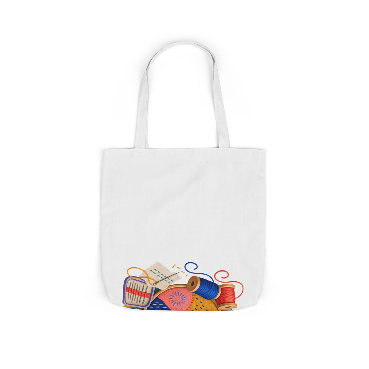 Colorful Visible Mending Workshop Tote Bag