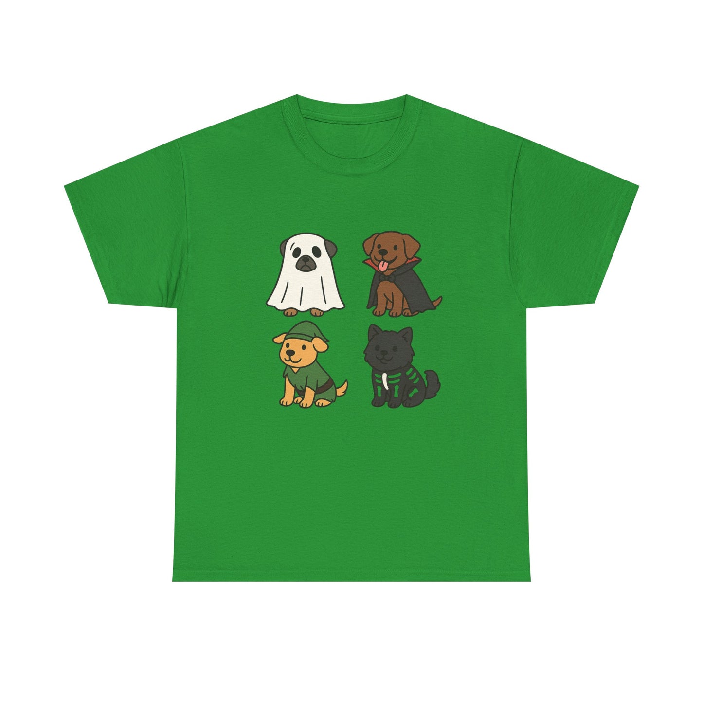 Cute Pet Ghosts Unisex Heavy Cotton Tee - Dog Lover T-Shirt, Animal Tee, Halloween Shirt, Gift for Pet Owners, Funny Retriver