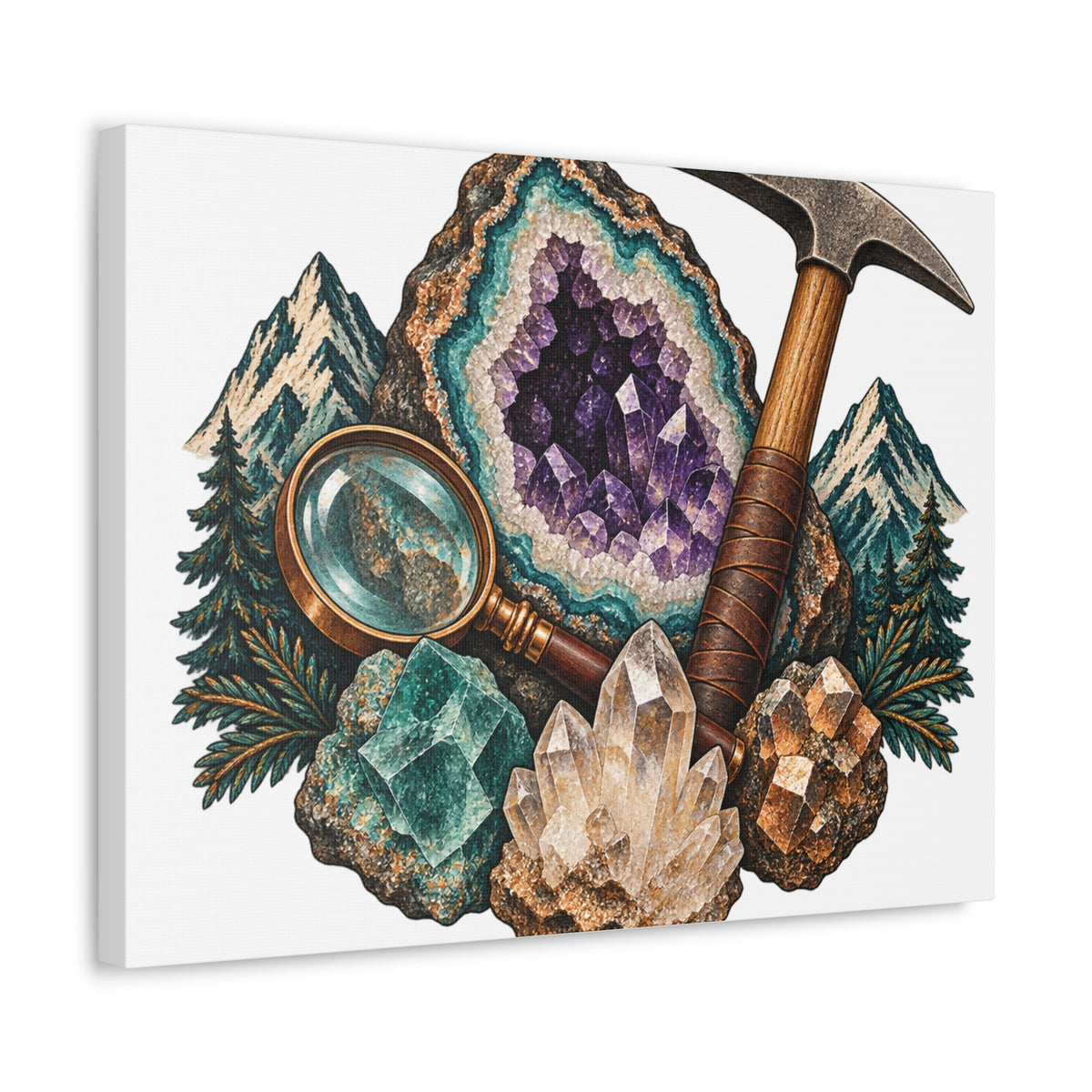 Vintage Geode and Rockhounding Field Kit Canvas