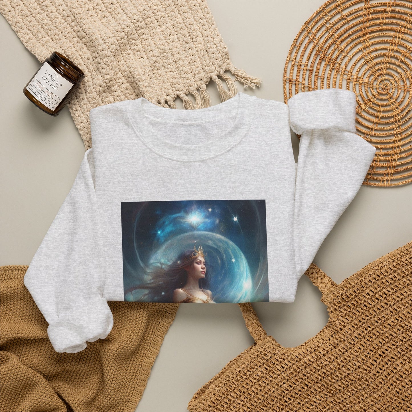 Lunar Celestial Queen Fantasy Portrait Sweatshirt