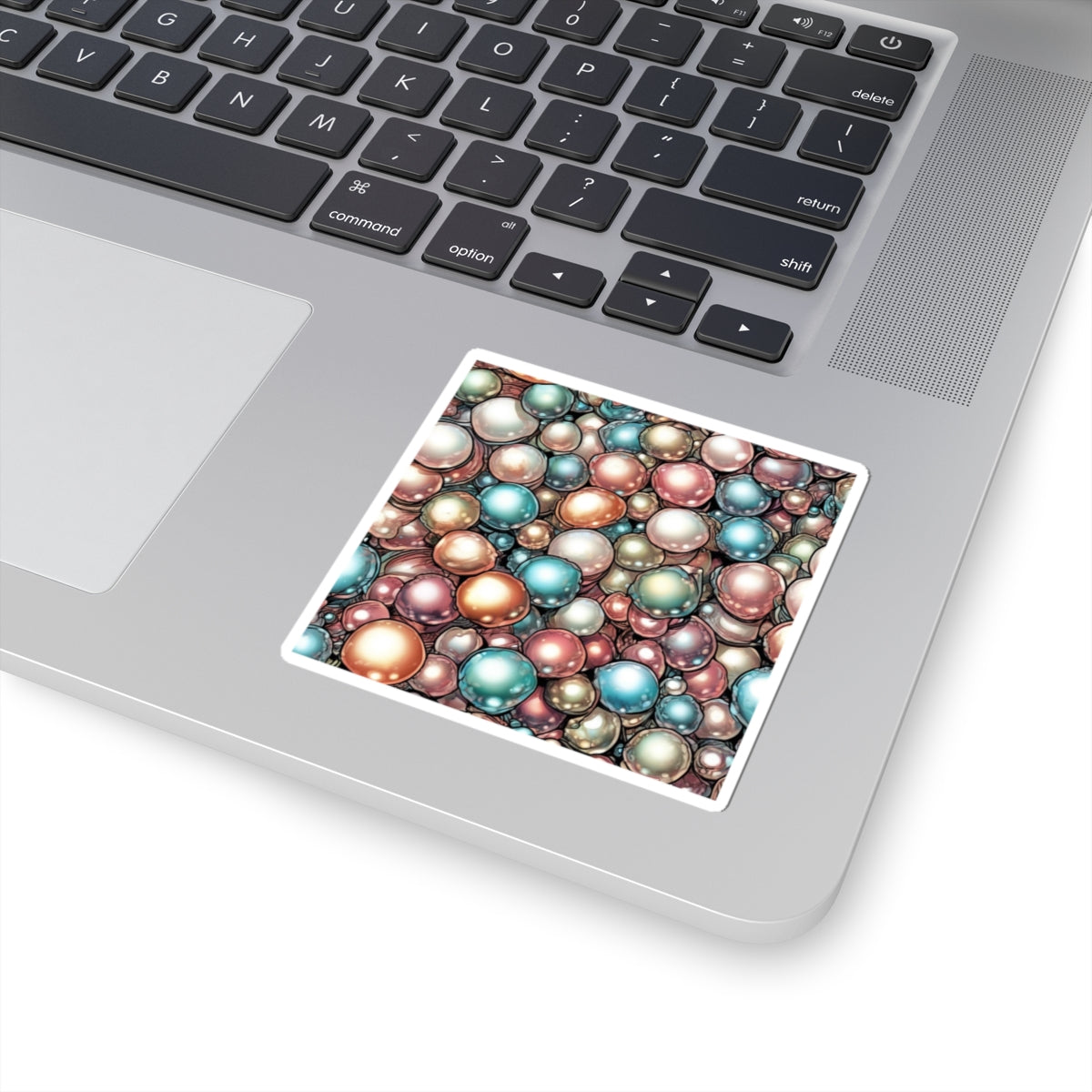 Rainbow Pearl Marble Abstract Gift Art Sticker
