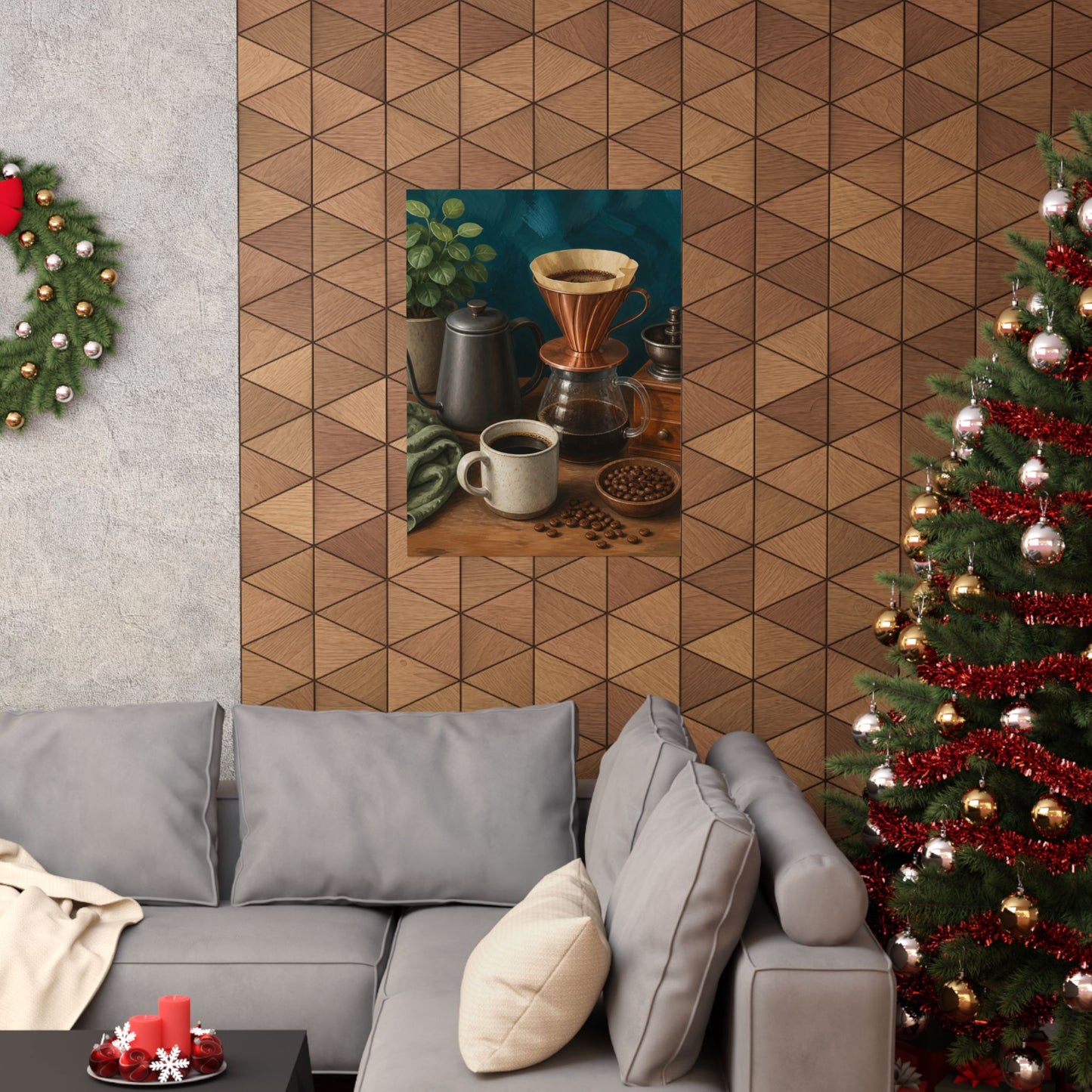 Warm Home Coffee Brewing Art Poster
