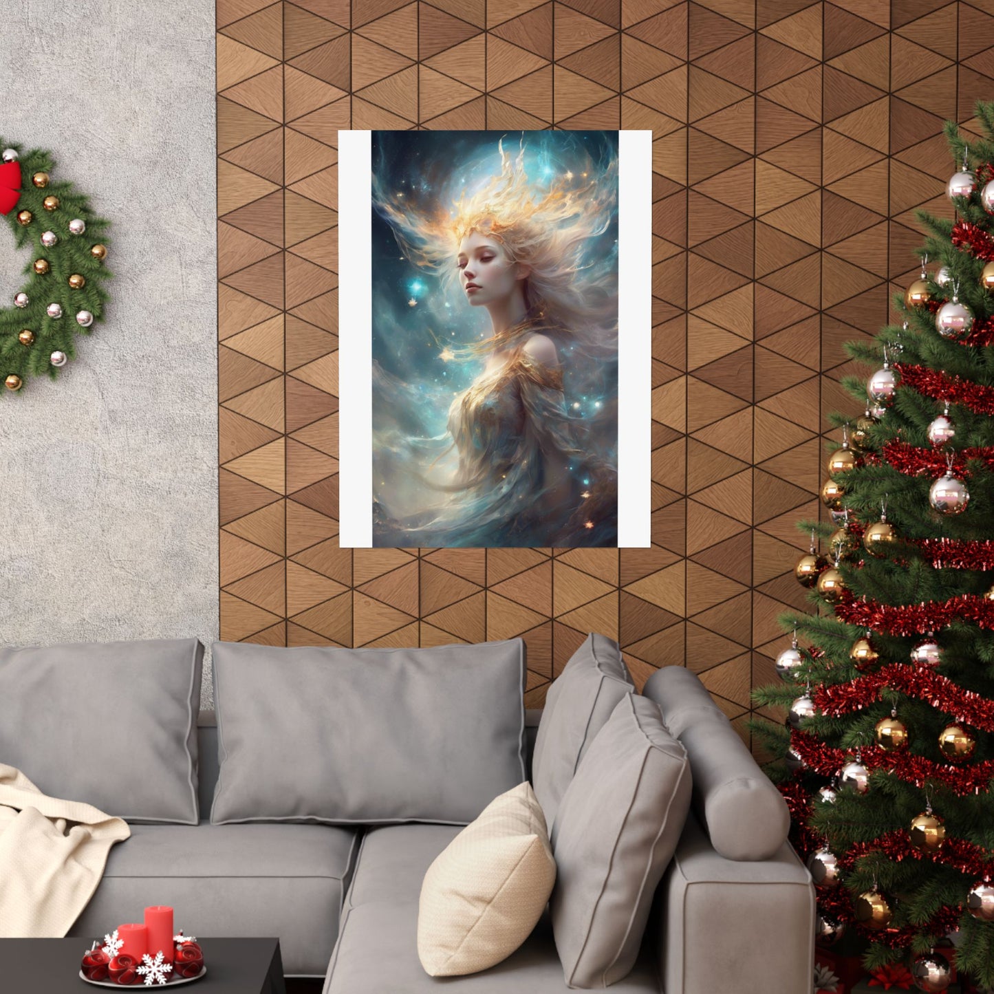 Solar Celestial Spirit Fantasy Portrait Poster