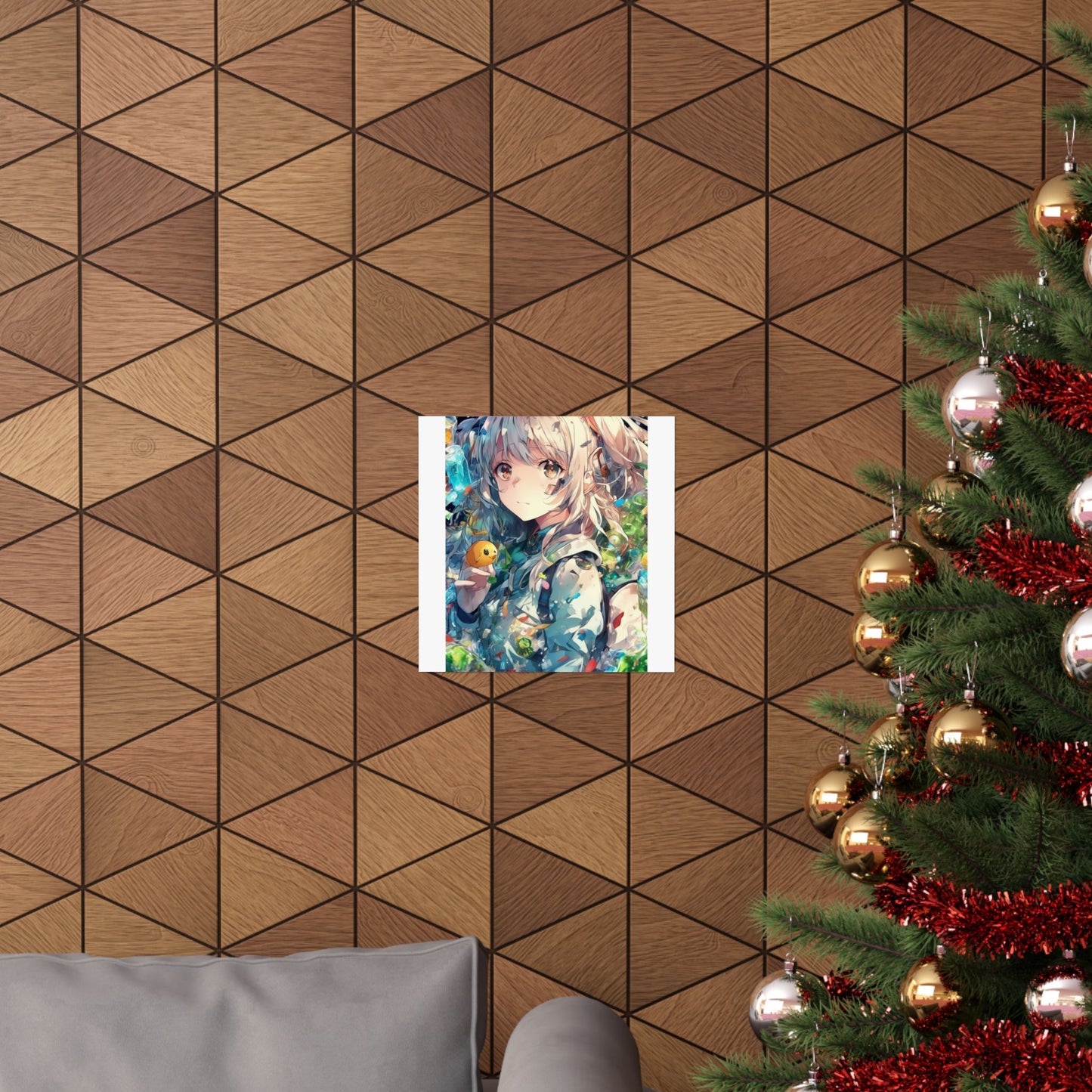 Crystal Bottle Anime Portrait Colorful Wall Poster
