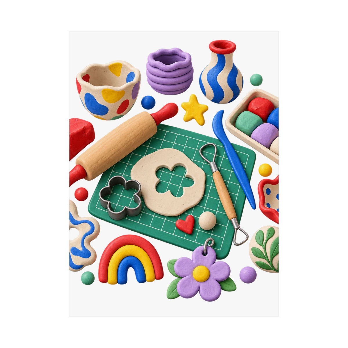 Miniature Clay Sculpting Workshop Poster