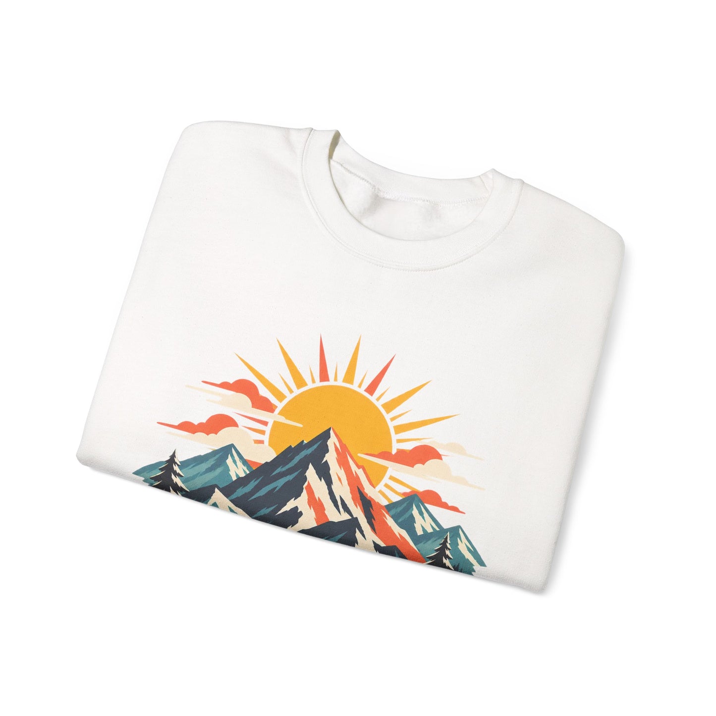 Alpine Sunrise River Mountain Adventure Sweatshirt