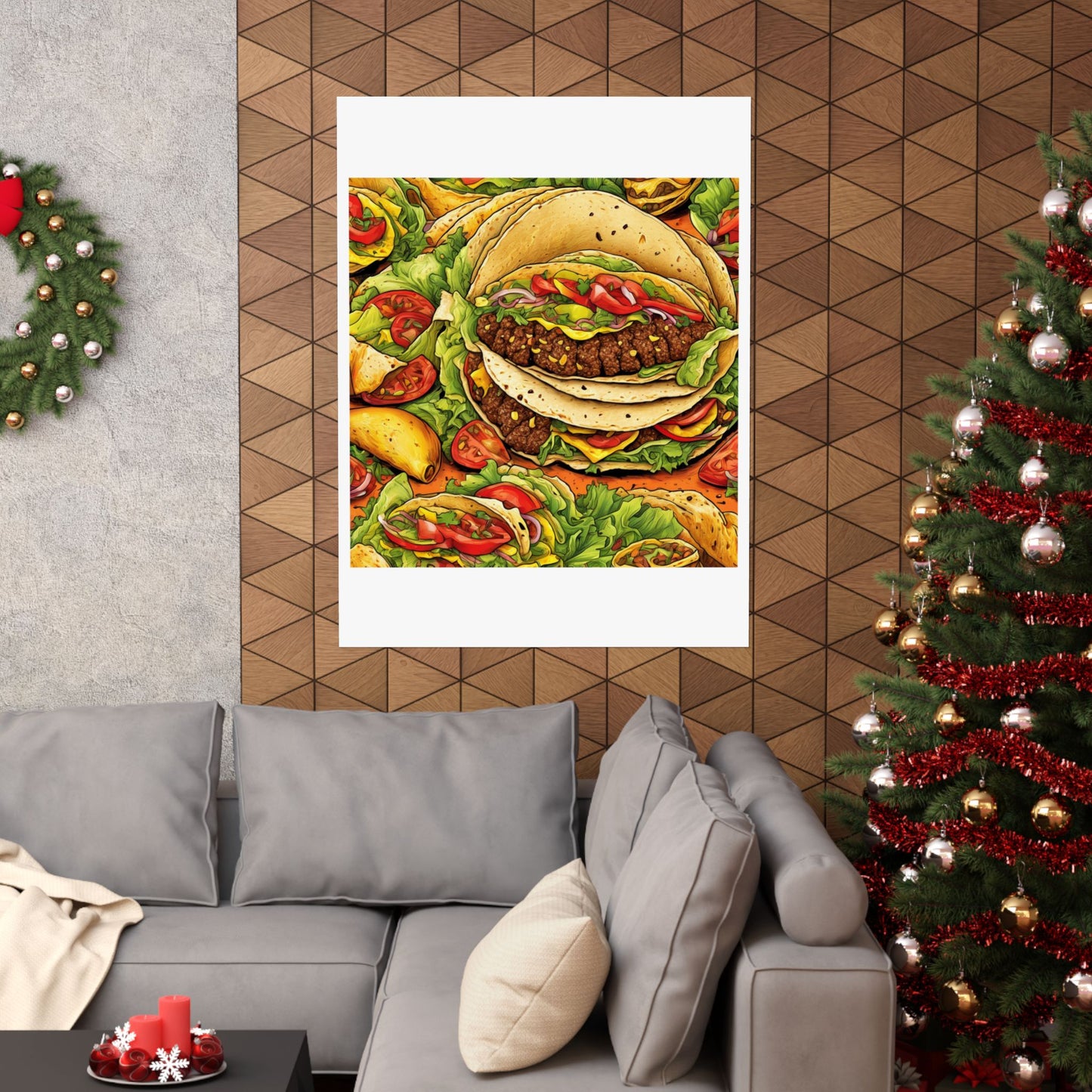 Stacked Taco Fiesta Foodie Gift Art Poster