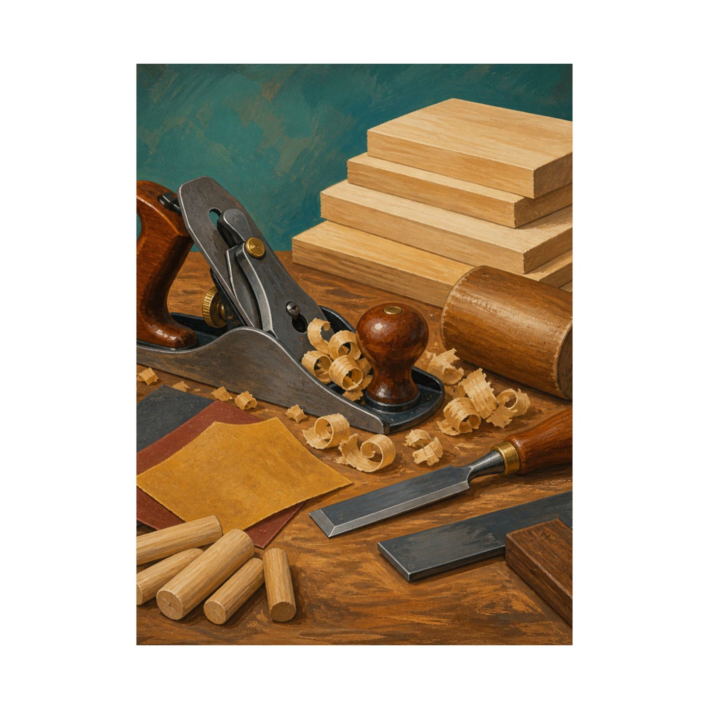 Classic Woodworking Tools Hobby Poster