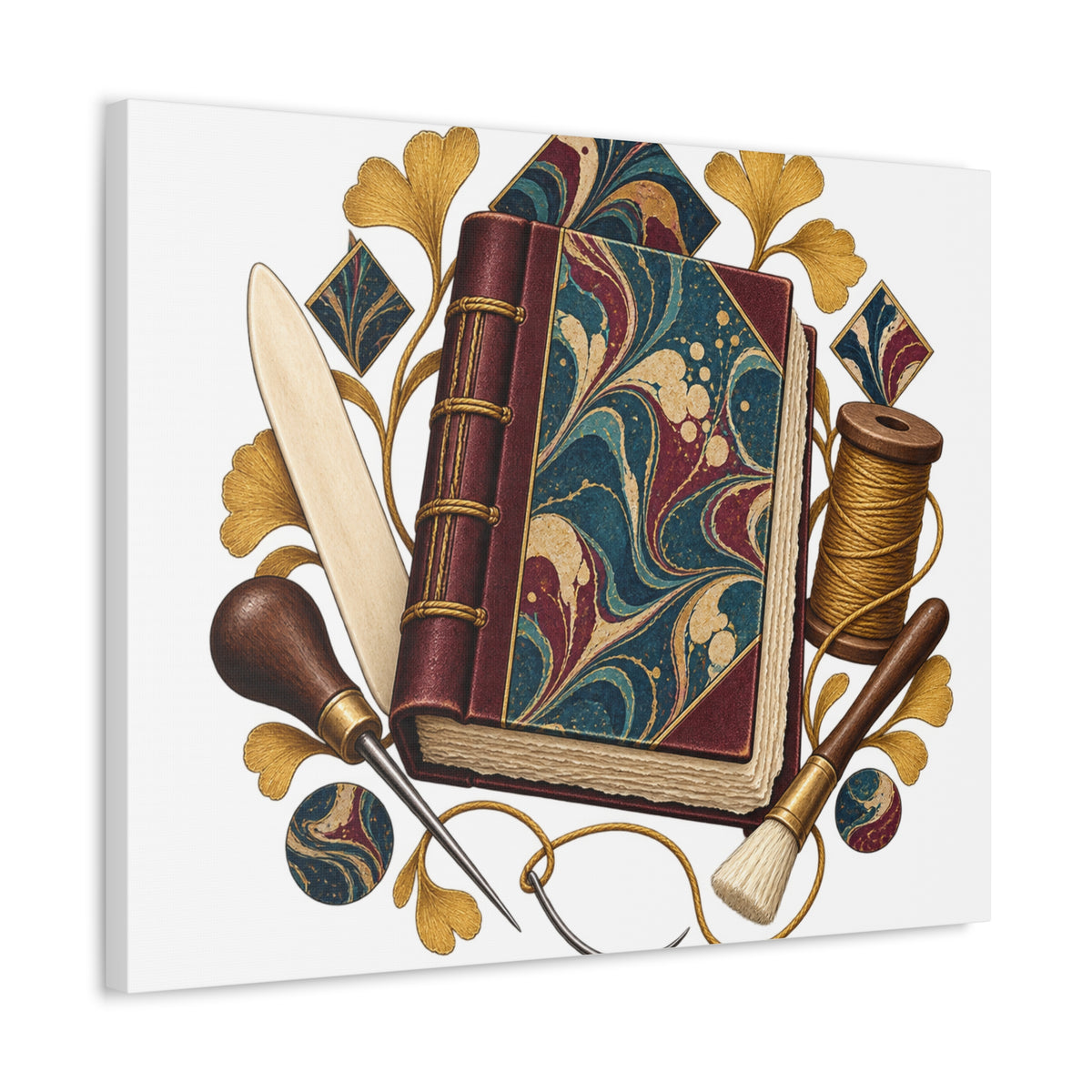 Traditional Marbled Bookbinding Workshop Canvas
